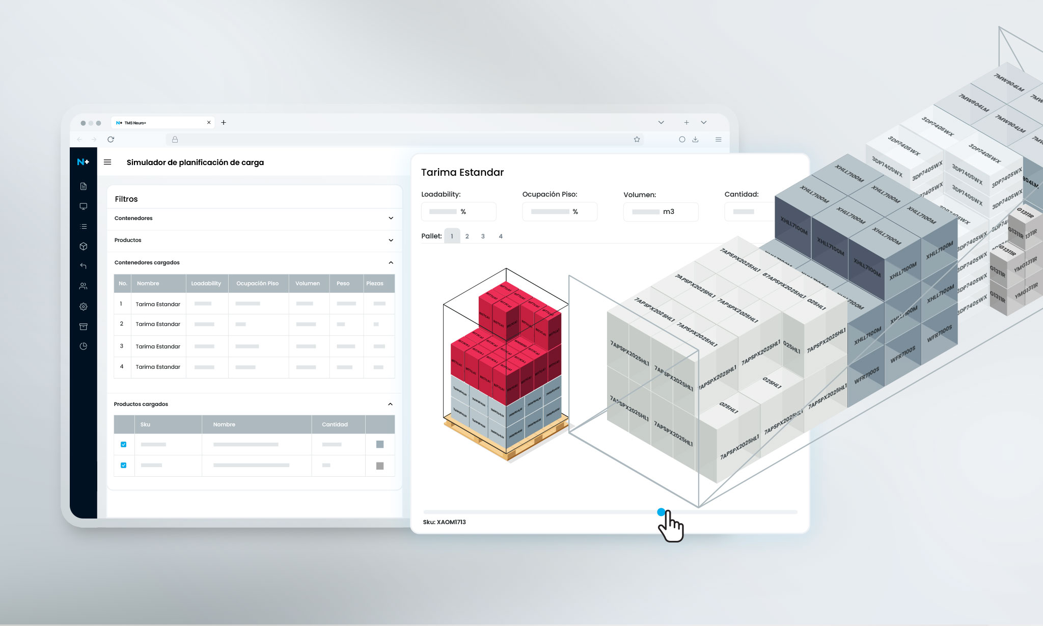 TMS pantalla Planeación de Carga