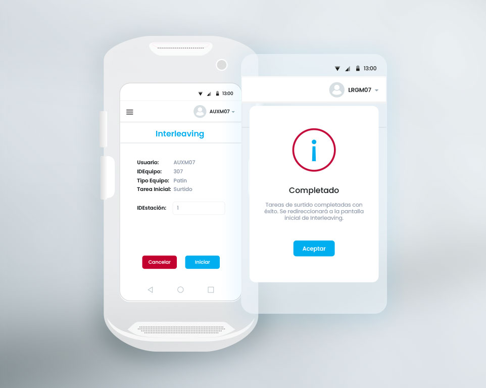 Interleaving Screen - Neuro+ WMS App